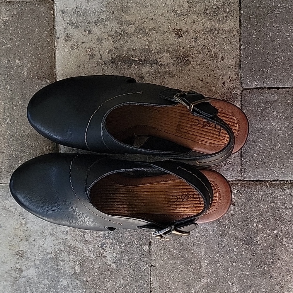 BOC Ceclia Black Heeled Clogs Sz 8 - Picture 5 of 14